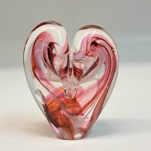 Click to view detail for DG-127 Blown Glass Heart Candy Cane $112